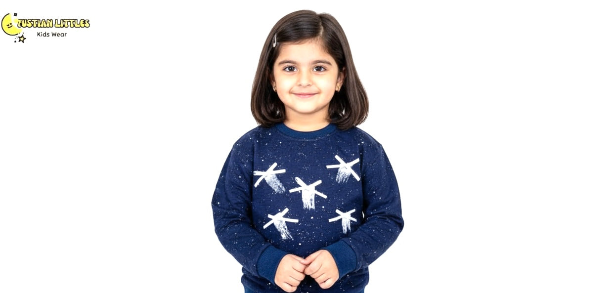 Kids Terry Sweatshirt – Navy Blue