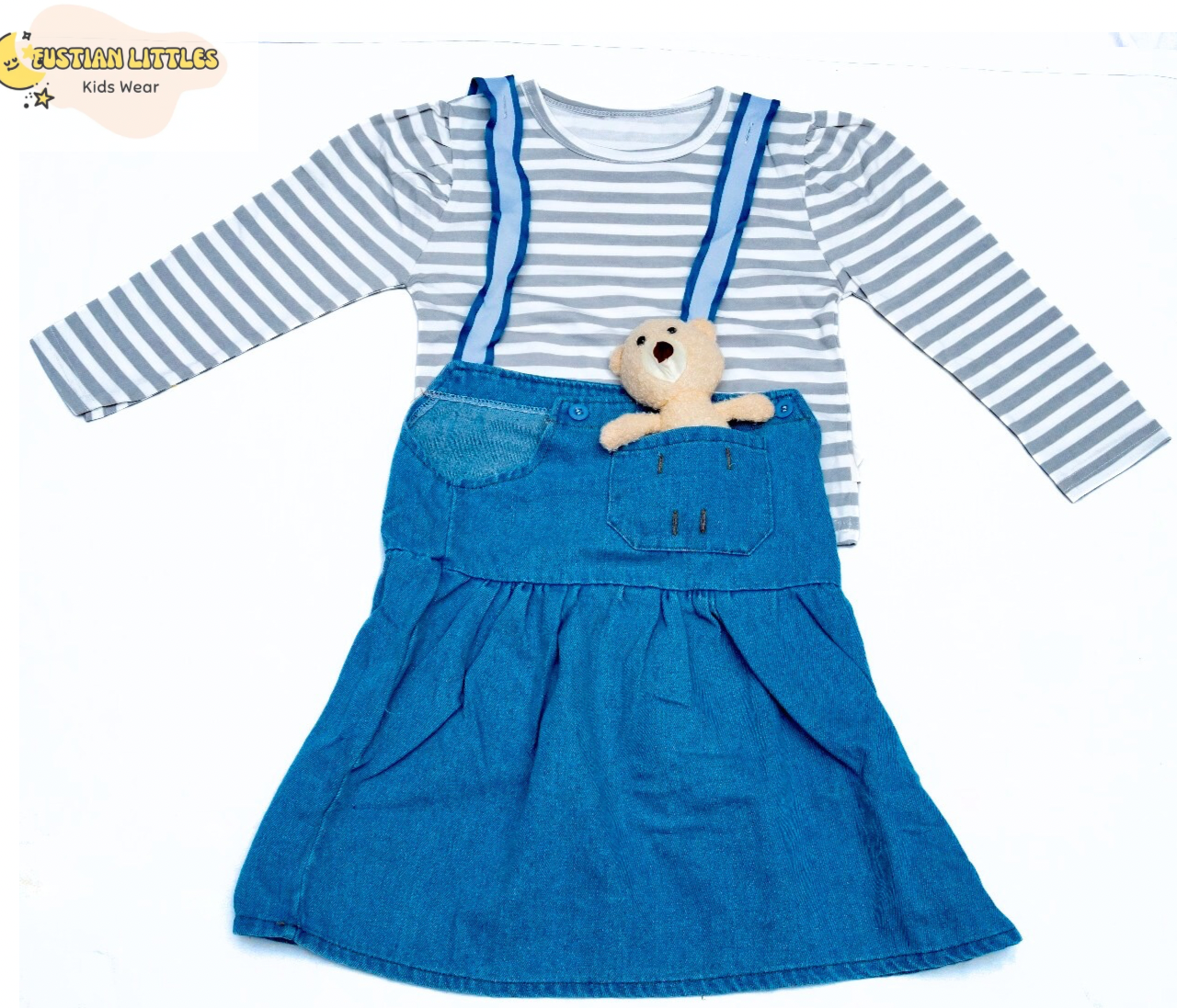 Girls Jean Skirt with Inner Shirt – Mid Season Wear