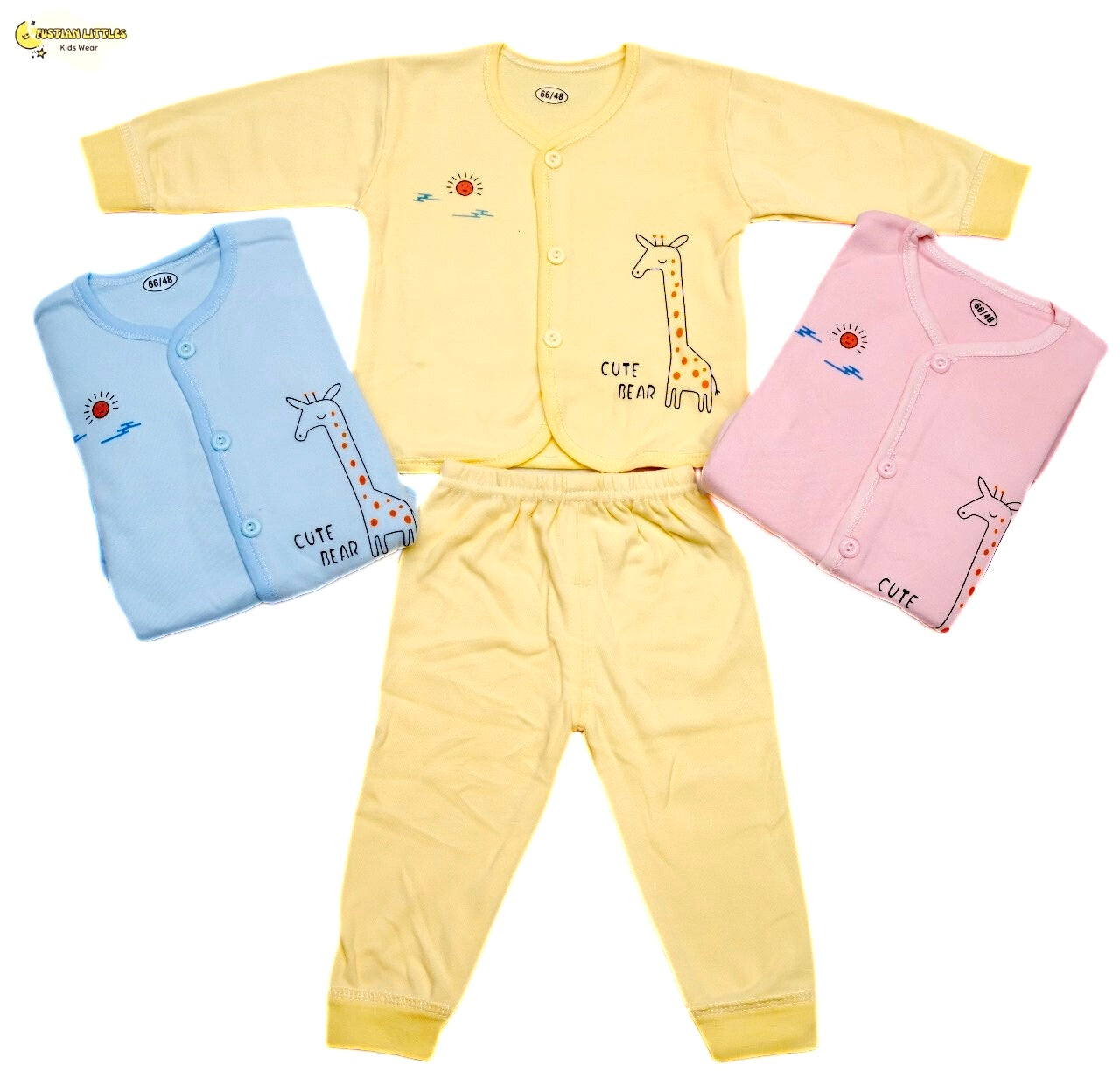 Newborn Night Suit – Soft Cotton Blend (0–6M)