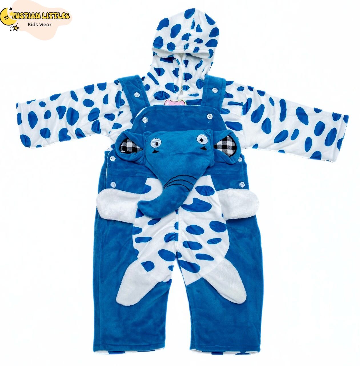 ElephantHug Velvet Set – 2 Pc Dungaree & Hoodie