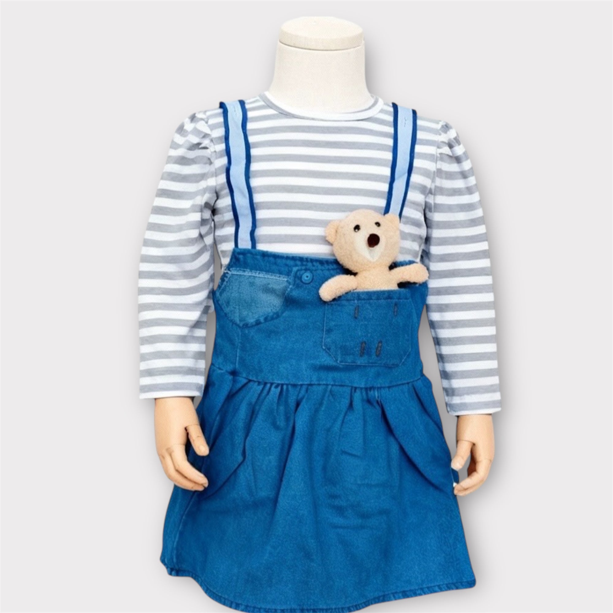 Girls Jean Skirt with Inner Shirt – Mid Season Wear